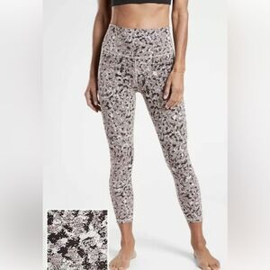 Athleta Elation Textured 7/8 Tight Leggings Meadow Decadent Chocolate Size XS